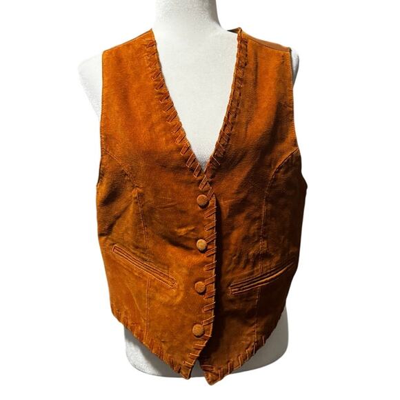 Rafael Suede Vest Rust Brown (Size M) Western Style Boho - Picture 2 of 5